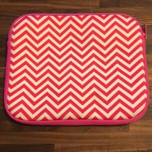 Pink & white tablet cover